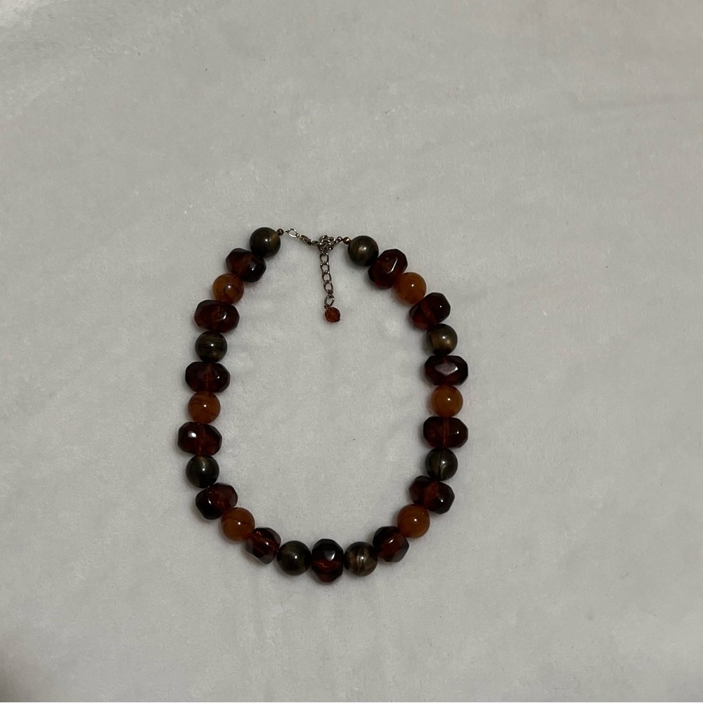 Elegant Brown Beaded Necklace